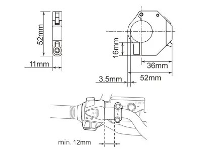 Daytona 80400 USB-C 18W töltőaljzat kormányrúdra, Power Delivery 3.0