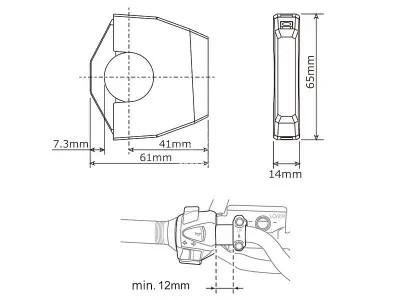 DAYTONA USB- A 15W TÖLTŐALJZAT KORMÁNYRÚDRA (1×2,4A)