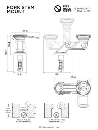 QUAD LOCK villaszár rögzítés V2