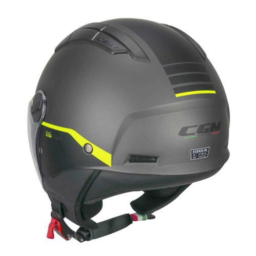 Bukósisak CGM 116G AIR MATT FEKETE/FLUO
