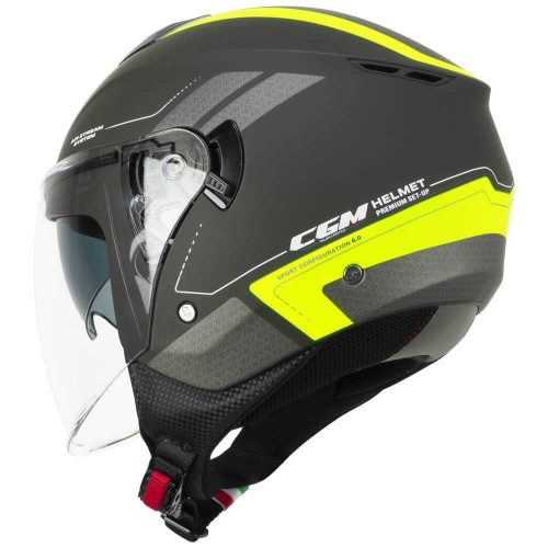 Bukósisak CGM 126G IPER MATT FEKETE/FLUO