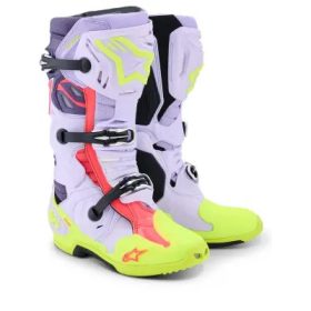 Alpinestars Boot Vented Tech 10 Purple/Fluo Yellow/Pink
