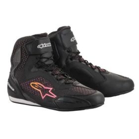   Alpinestars Shoe Lady Faster-3 Rideknit Fekete/Sárga/Rózsaszín