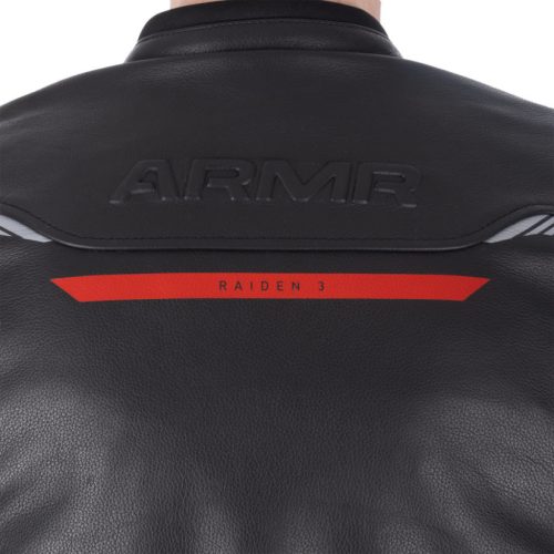 ARMR Raiden 3.0 Motoros Bőrkabát Fekete/PIROS