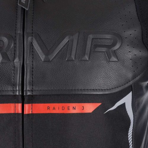 ARMR Raiden 3.0 Motoros Bőrkabát Fekete/PIROS