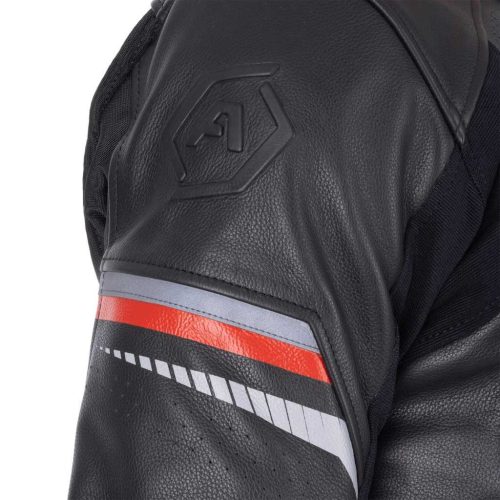 ARMR Raiden 3.0 Motoros Bőrkabát Fekete/PIROS