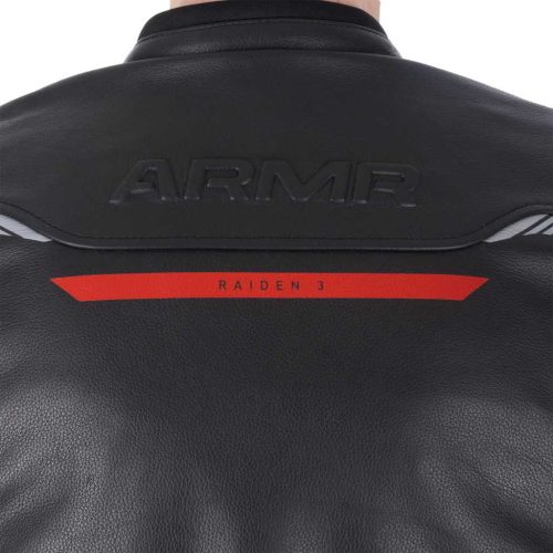 ARMR Raiden 3.0 Motoros Bőrkabát Fekete/PIROS