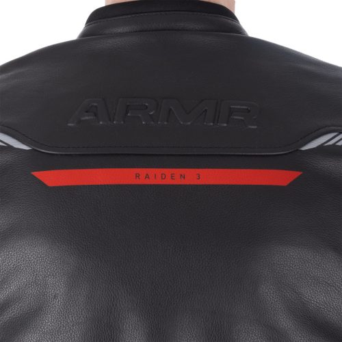 ARMR Raiden 3.0 Motoros Bőrkabát Fekete/PIROS