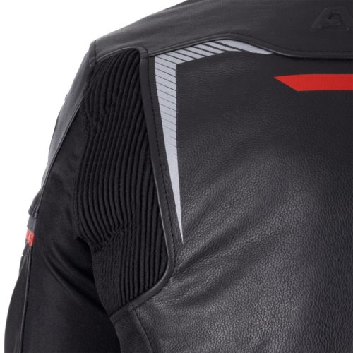 ARMR Raiden 3.0 Motoros Bőrkabát Fekete/PIROS