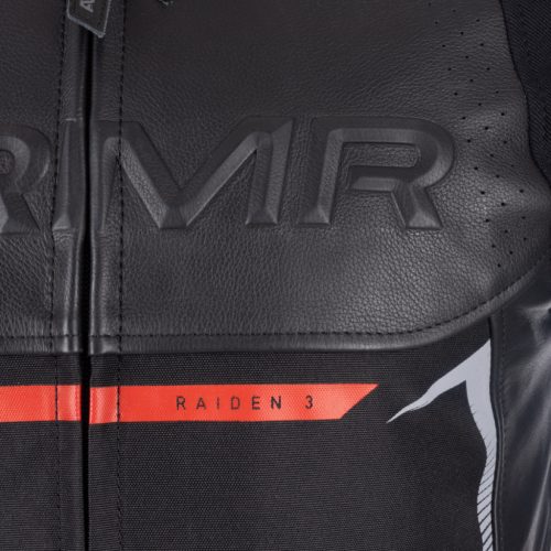 ARMR Raiden 3.0 Motoros Bőrkabát Fekete/PIROS