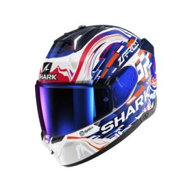   SKWAL I3 REPLICA ZARCO GP DE FCE BUKÓSISAK BEÉPÍTETT FÉKLÁMPÁVAL + PLEXIVEL, FEHÉR-RÓZSASZÍN-KÉK