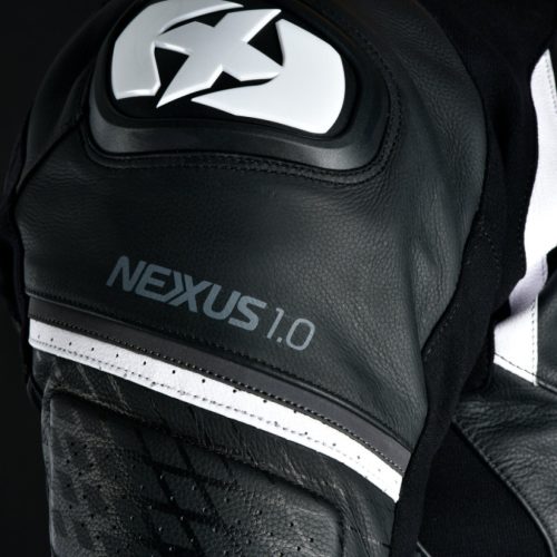Oxford Nexus 1.0 Motoros Bőrkabát Fekete/Fehér
