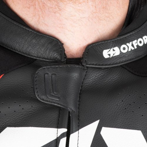 Oxford Nexus 1.0 Motoros Bőrkabát Fekete/Piros