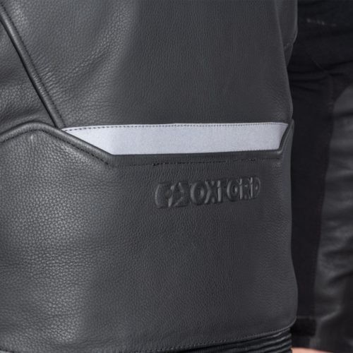 Oxford Cypher 1.0 Motoros Bőrkabát Fekete/Fehér/Piros