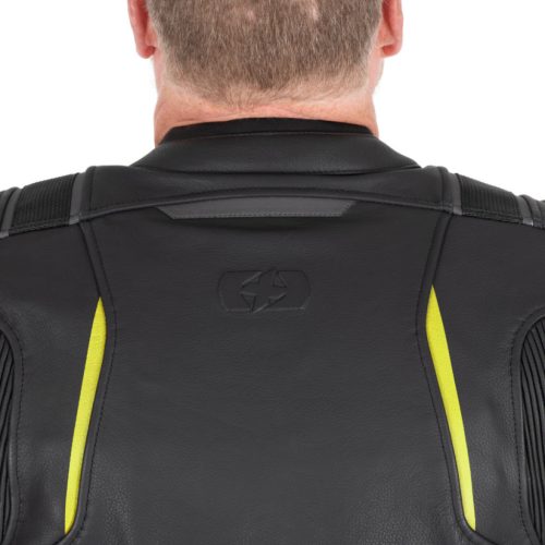 Oxford Cypher 1.0 Motoros Bőrkabát Fekete/Fluo
