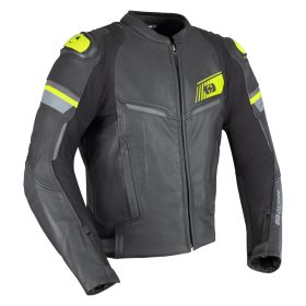 Oxford Cypher 1.0 Motoros Bőrkabát Fekete/Fluo