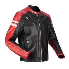 ROMEO MOTOROS BŐRDZSEKI,FEKETE-PIROS