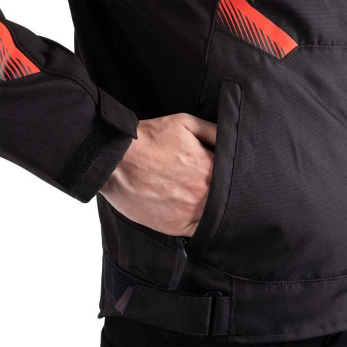 OXFORD OMEGA 1.0 Dry2Dry Textil Motoros Kabát Fekete/piros
