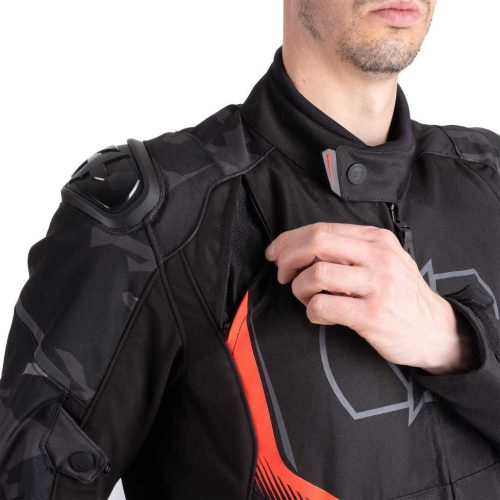 OXFORD OMEGA 1.0 Dry2Dry Textil Motoros Kabát Fekete/piros