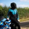 OXFORD IOTA 1.0 Női Textil Motoros Kabát Fekete/Kék